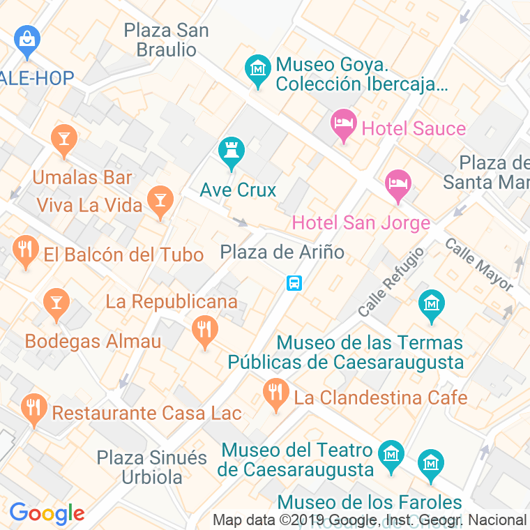 Código Postal calle Ariño, plaza (Impares Del 1 Al Final)  (Pares Del 2 Al Final) en Zaragoza