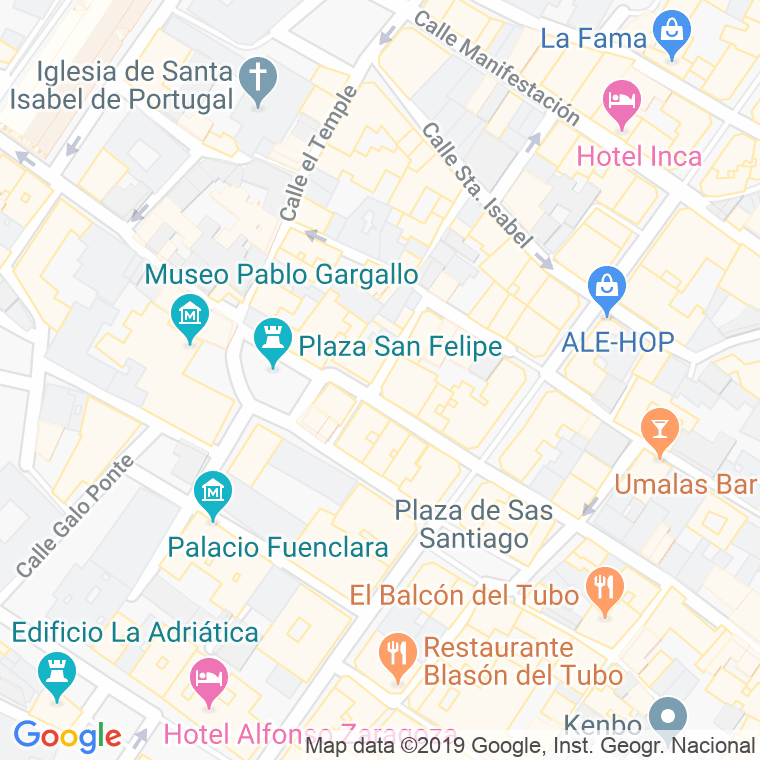 Código Postal calle Carrica en Zaragoza