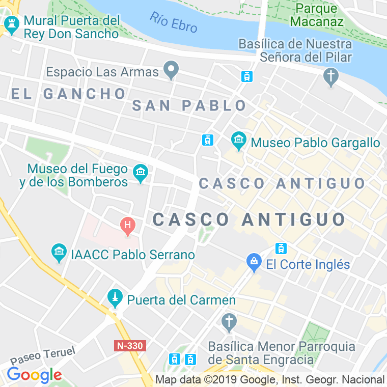 Código Postal calle Cesar Augusto, avenida (Impares Del 37 Al Final)  (Pares Del 48 Al Final) en Zaragoza