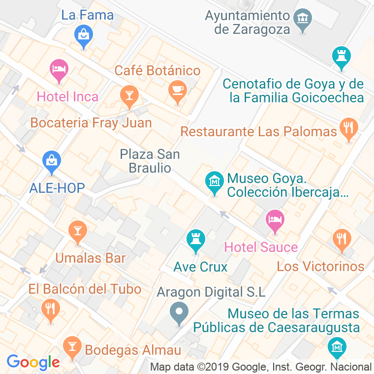 Código Postal calle Espoz Y Mina en Zaragoza