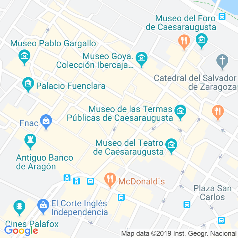 Código Postal calle Jose Ossau en Zaragoza