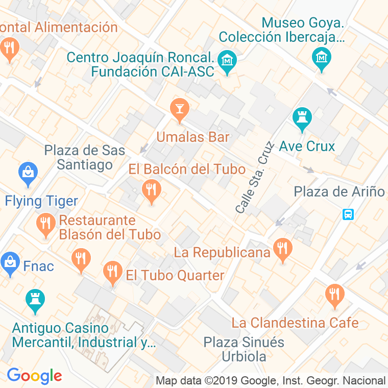 Código Postal calle Mendez Nuñez en Zaragoza