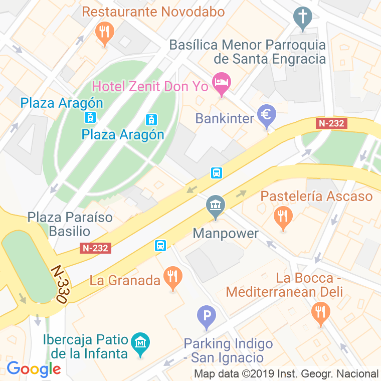 Código Postal calle Agustina Simon en Zaragoza