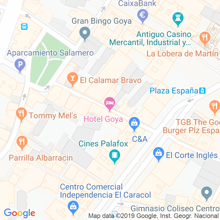 Código Postal calle Cinco De Marzo en Zaragoza