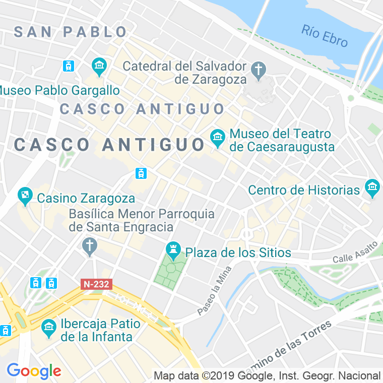 Código Postal calle Coso   (Pares Del 2 Al 50) en Zaragoza