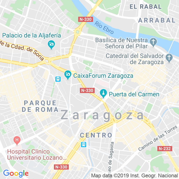 Código Postal calle España, plaza (Impares Del 1 Al 3)  (Pares Del 2 Al 2) en Zaragoza