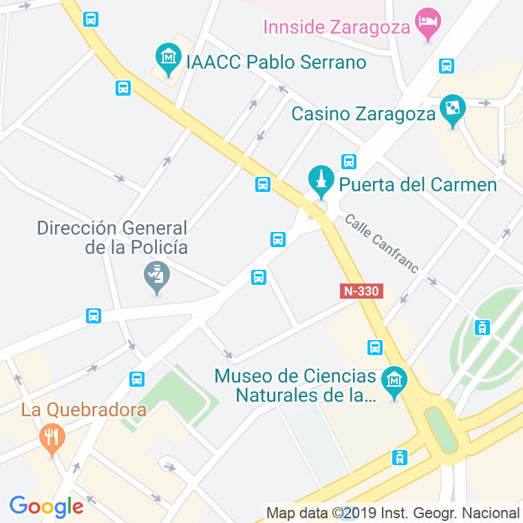 Código Postal calle Francisco Pizarro en Zaragoza