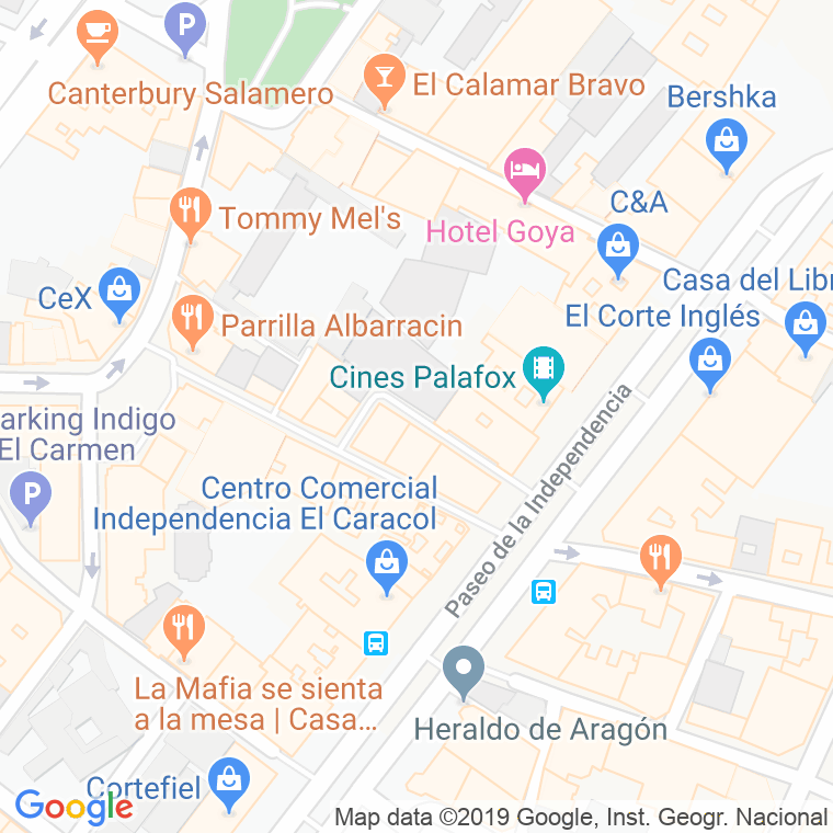 Código Postal calle Fray Diego Murillo en Zaragoza