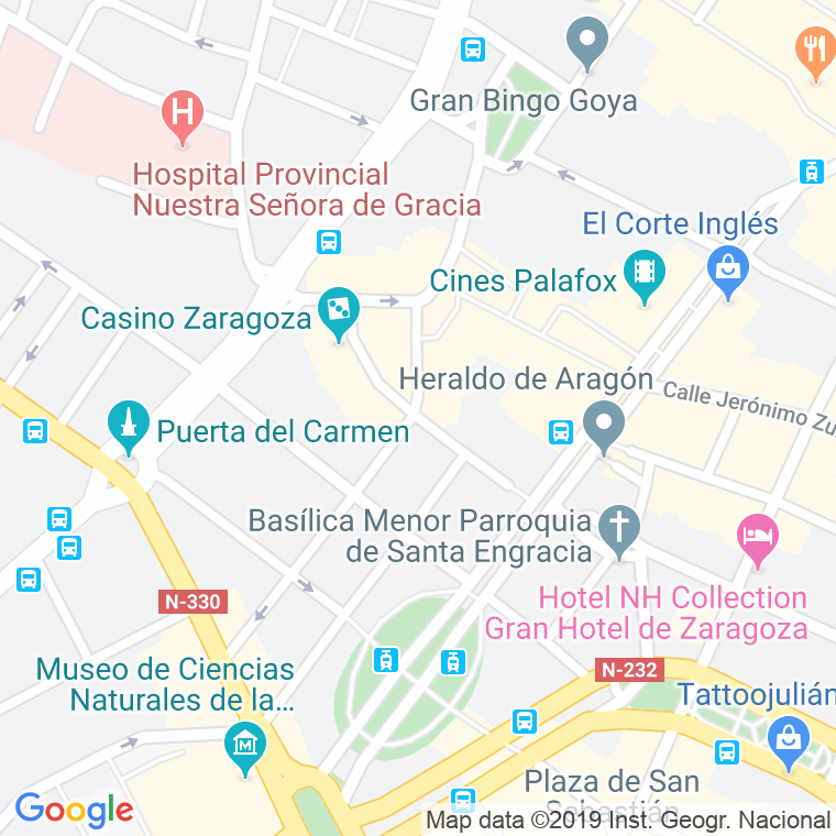 Código Postal calle Marques De Casa Jimenez en Zaragoza