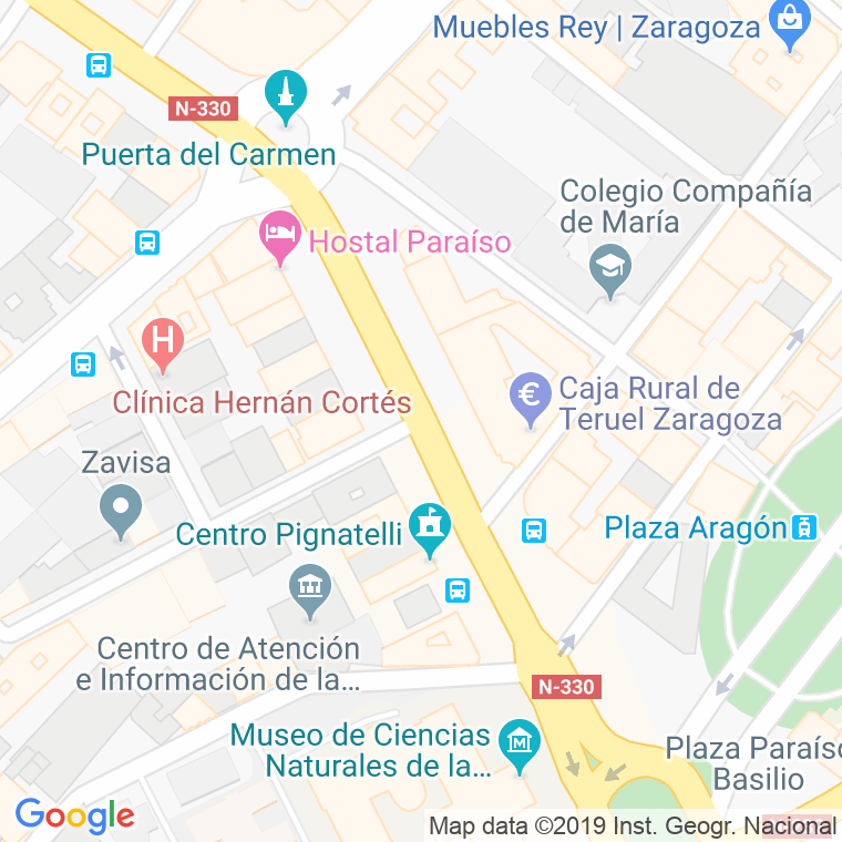 Código Postal calle Pamplona, paseo en Zaragoza