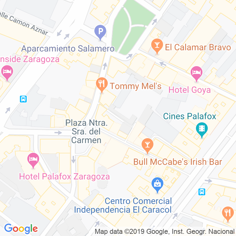 Código Postal calle San Jeronimo en Zaragoza