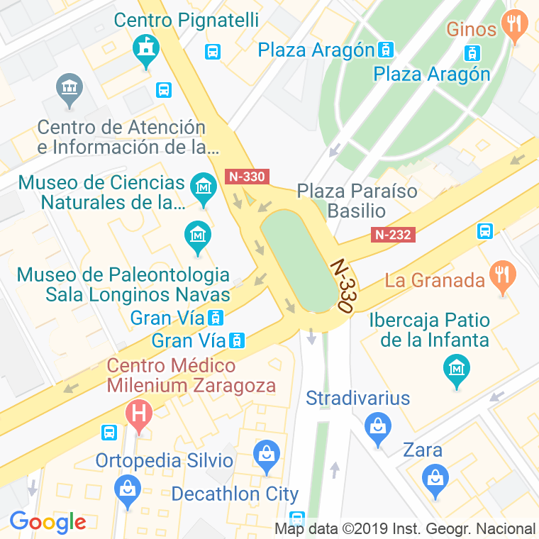 Código Postal calle Basilio Paraiso, plaza (Impares Del 3 Al Final)  (Pares Del 4 Al Final) en Zaragoza