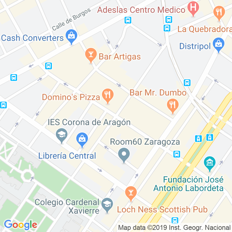 Código Postal calle San Antonio Maria Claret   (Impares Del 1 Al 57)  (Pares Del 2 Al Final) en Zaragoza