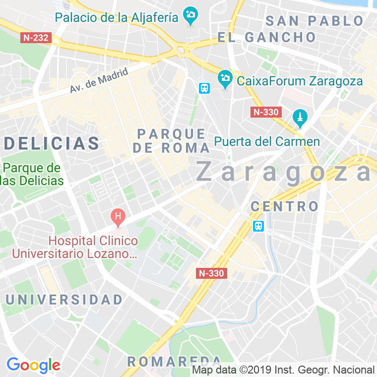 Código Postal calle Teniente Catalan en Zaragoza