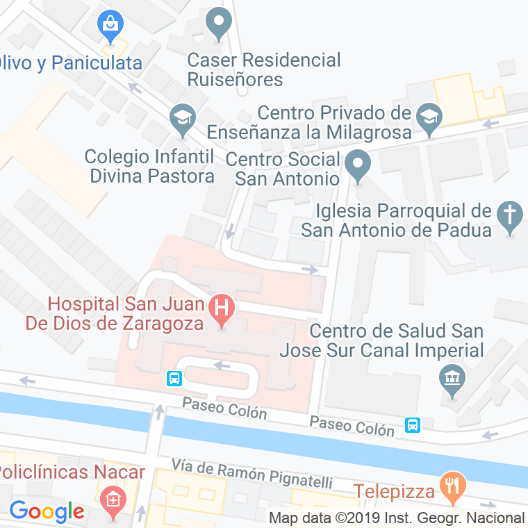 Código Postal calle Ines De Poitiers en Zaragoza