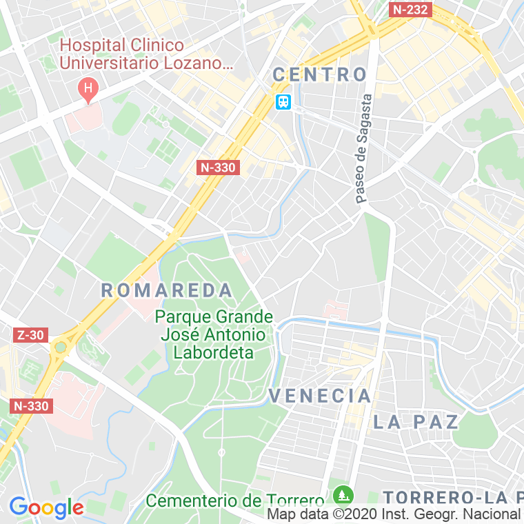 Código Postal calle Ramon Borobia Cetina, glorieta en Zaragoza