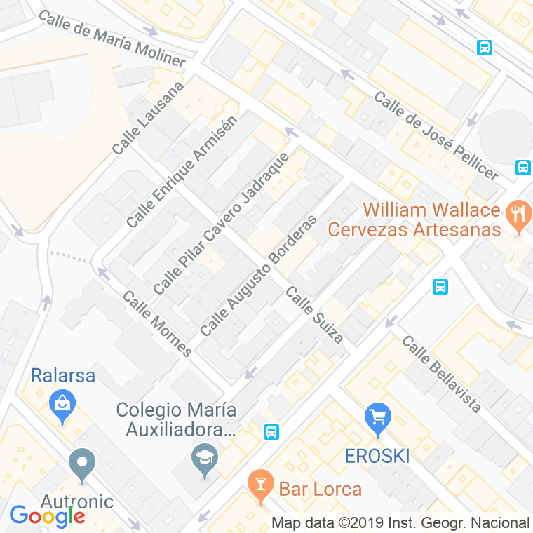 Código Postal calle Augusto Liria en Zaragoza