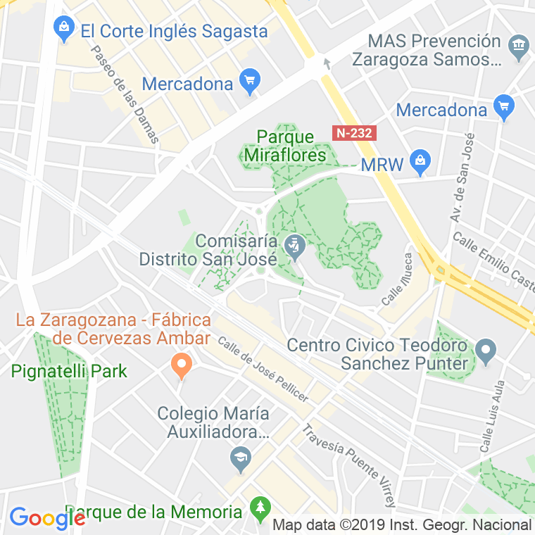 Código Postal calle Rosales, paseo (Impares Del 1 Al Final)  (Pares Del 2 Al Final) en Zaragoza