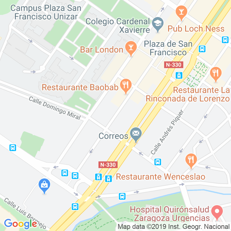 Código Postal calle Arzobispo Apaolaza en Zaragoza