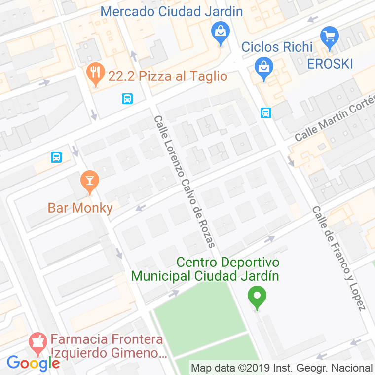 Código Postal calle Calvo De Rozas en Zaragoza