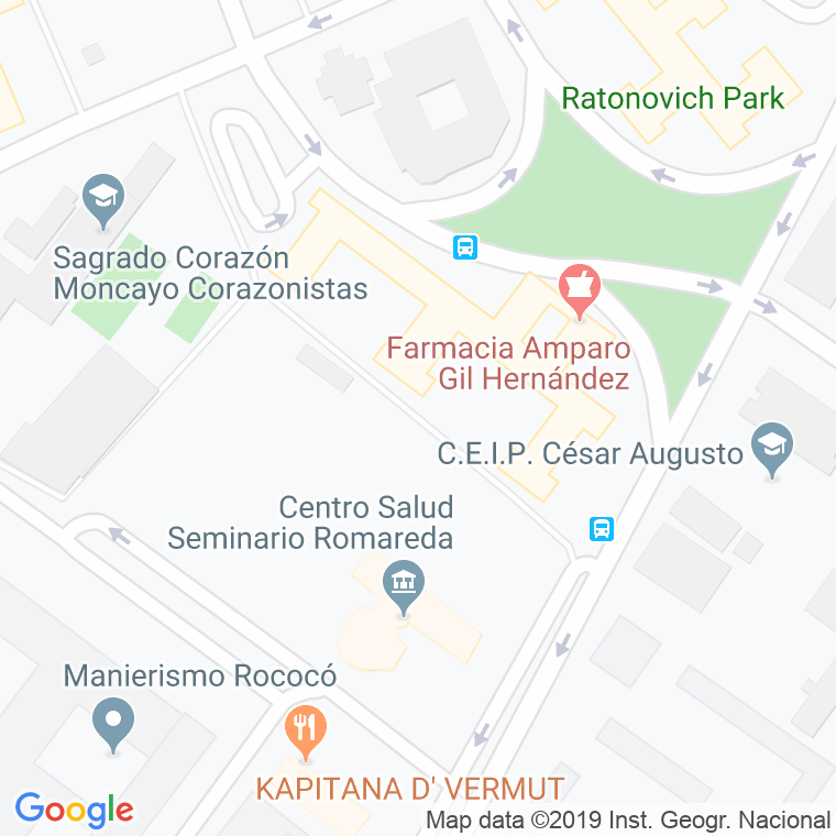 Código Postal calle Jose Castan Tobeñas en Zaragoza