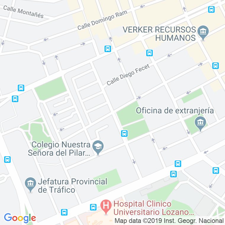 Código Postal calle Lopez De Luna en Zaragoza
