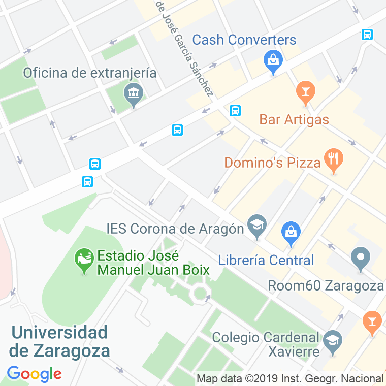Código Postal calle Pianista Luis Galve en Zaragoza