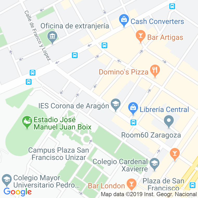 Código Postal calle Pilar Bayona en Zaragoza