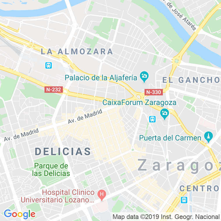 Código Postal calle Altolaguirre en Zaragoza