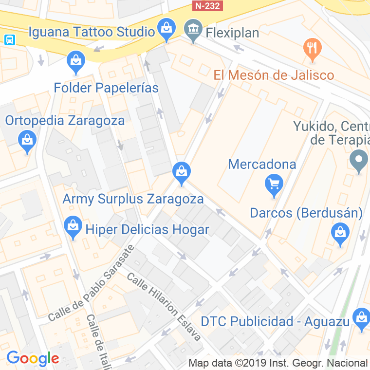 Código Postal calle Doña Blanca De Navarra en Zaragoza