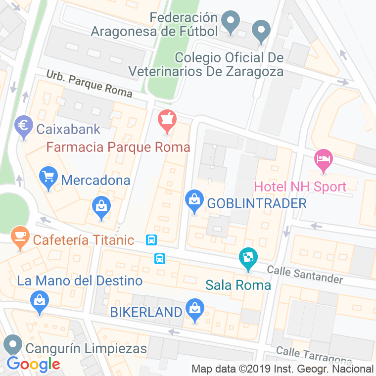 Código Postal calle Jose Pascasio Escoriaza en Zaragoza