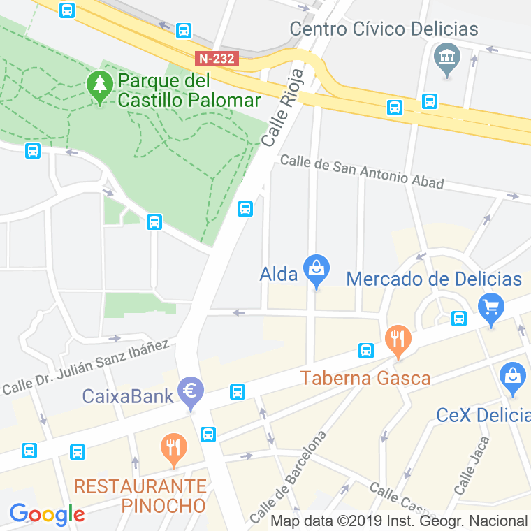 Código Postal calle Julian Ribera en Zaragoza