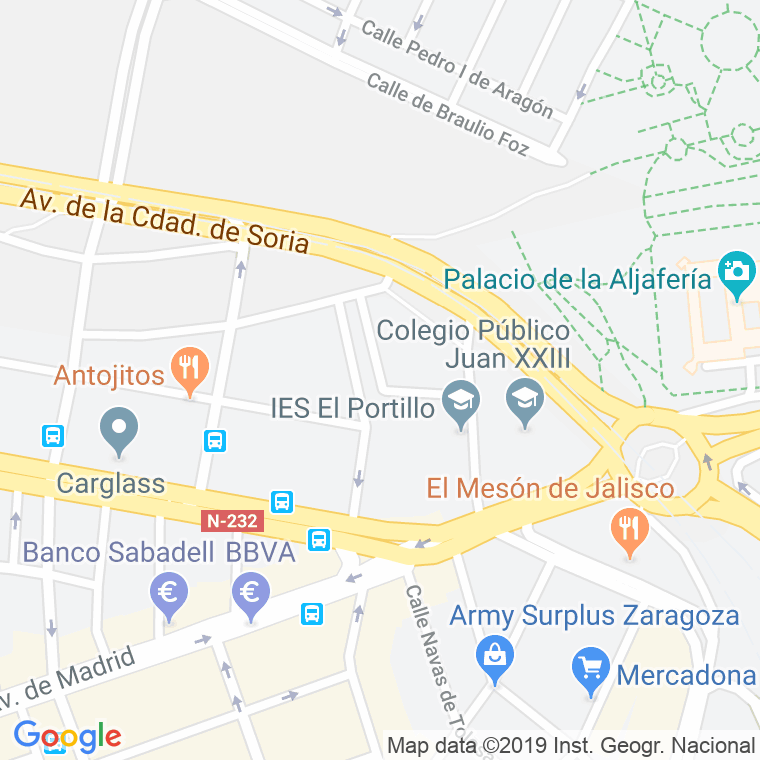 Código Postal calle Monte Carmelo en Zaragoza