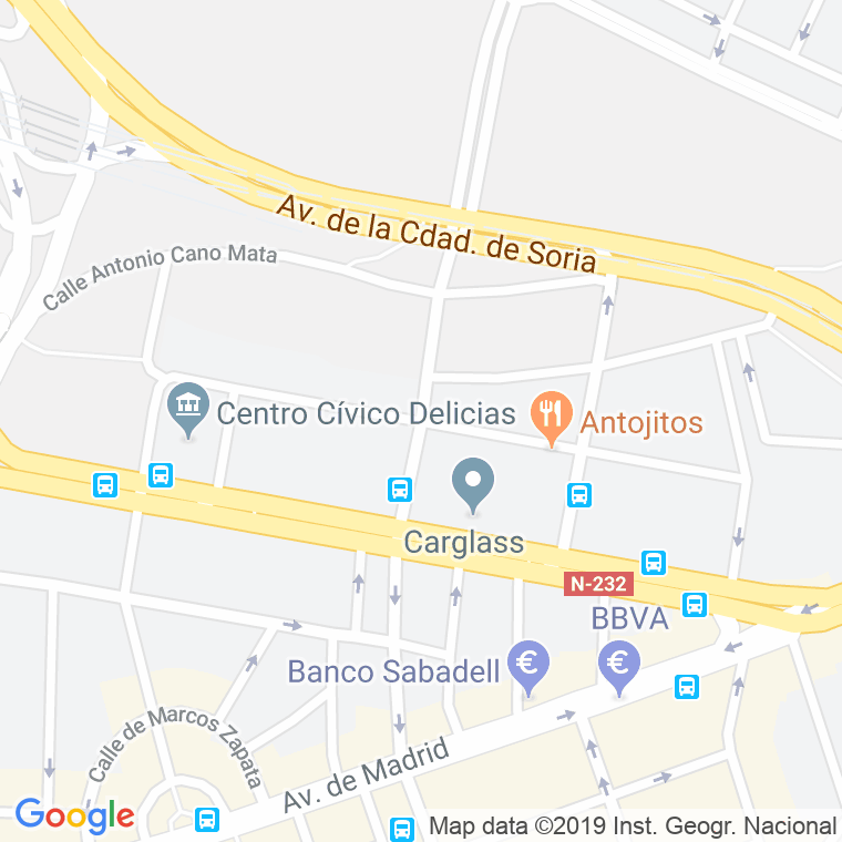 Código Postal calle Santa Orosia en Zaragoza