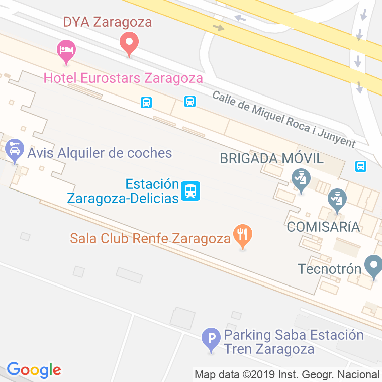 Código Postal calle Delicias, De, estacion en Zaragoza