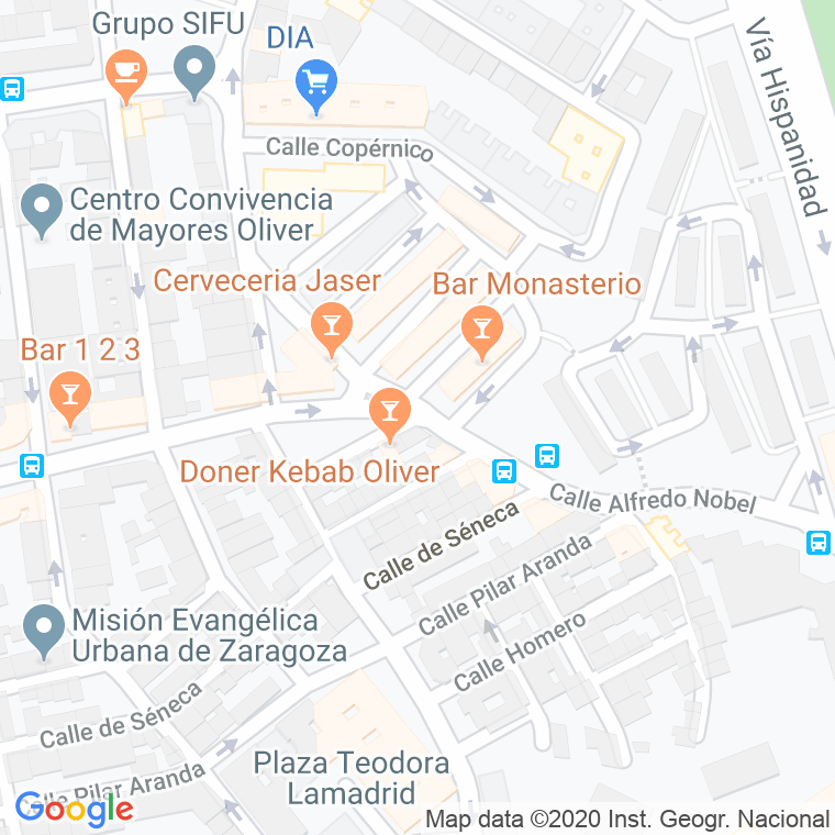 Código Postal calle Isaac Newton en Zaragoza