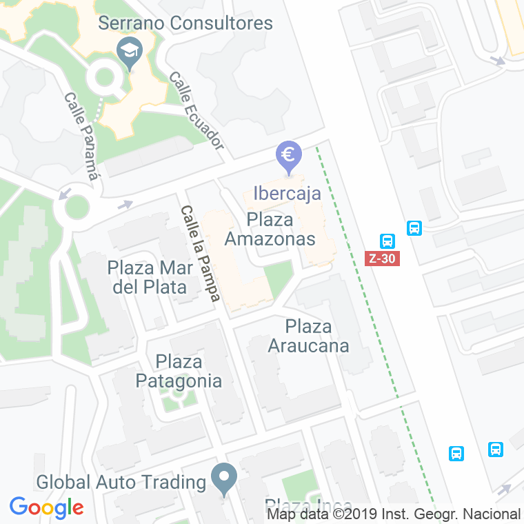 Código Postal calle Amazonas, plaza en Zaragoza