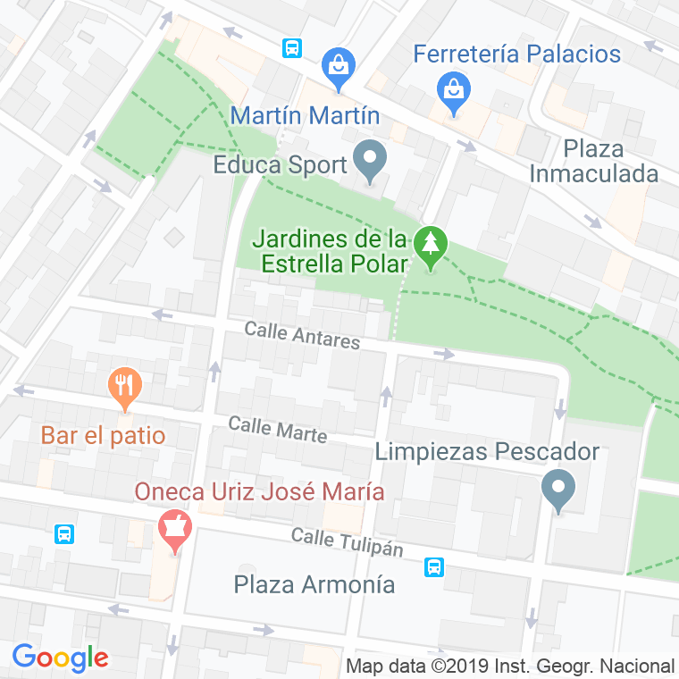 Código Postal calle Antares en Zaragoza