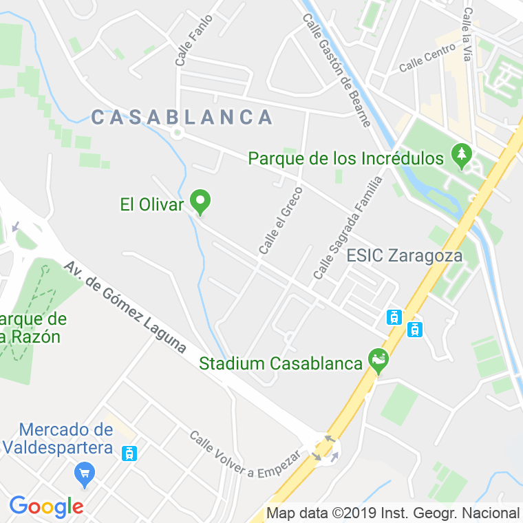 Código Postal calle Argualas en Zaragoza