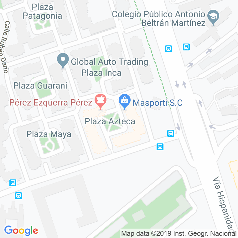 Código Postal calle Azteca, plaza en Zaragoza