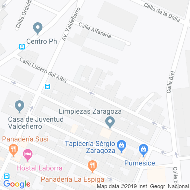 Código Postal calle Lucero Del Alba en Zaragoza