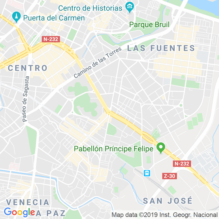 Código Postal calle Cesareo Alierta, avenida (Impares Del 61 Al Final)  (Pares Del 64 Al Final) en Zaragoza