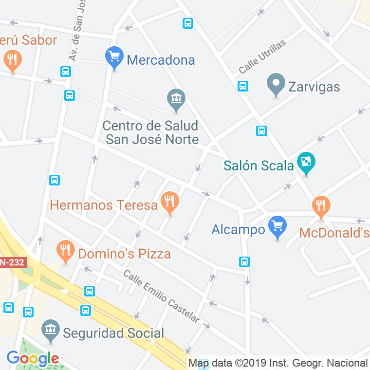 Código Postal calle General Ricardos en Zaragoza