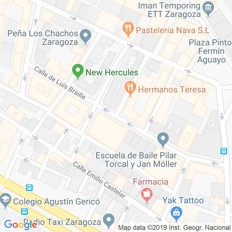 Código Postal calle Luis Braille en Zaragoza