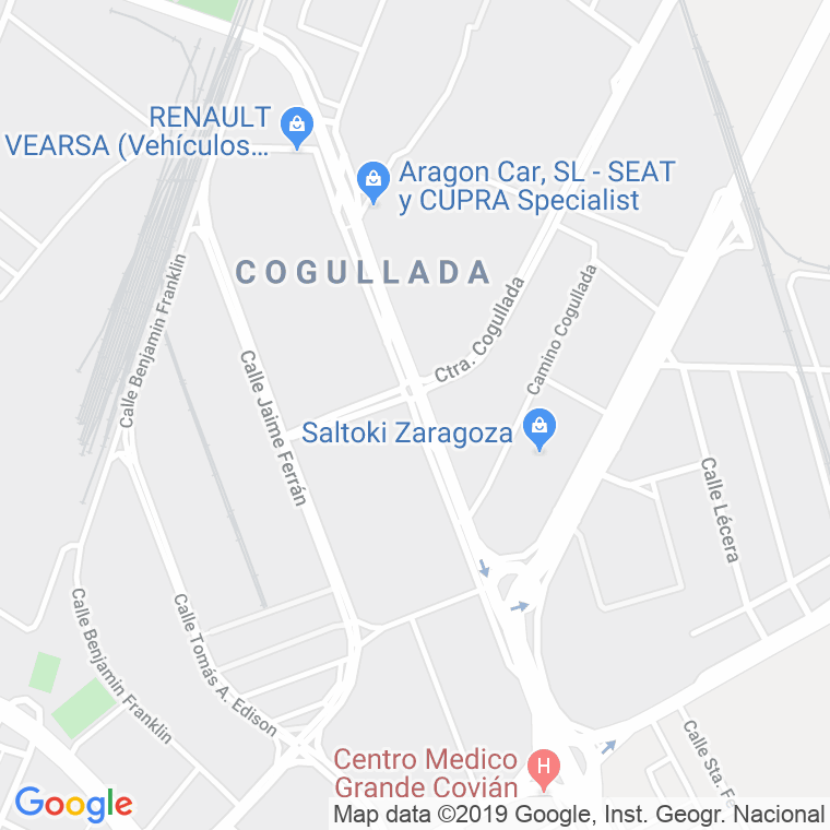 Código Postal calle Juan De La Cierva en Zaragoza