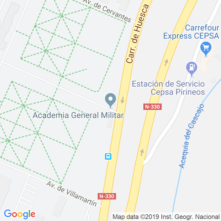 Código Postal calle Academia General Militar, avenida (Impares Del 1 Al Final)  (Pares Del 2 Al Final) en Zaragoza