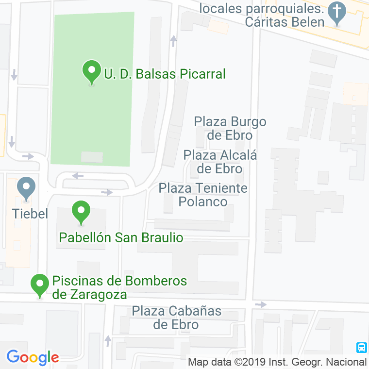 Código Postal calle Alcala De Ebro, plaza en Zaragoza