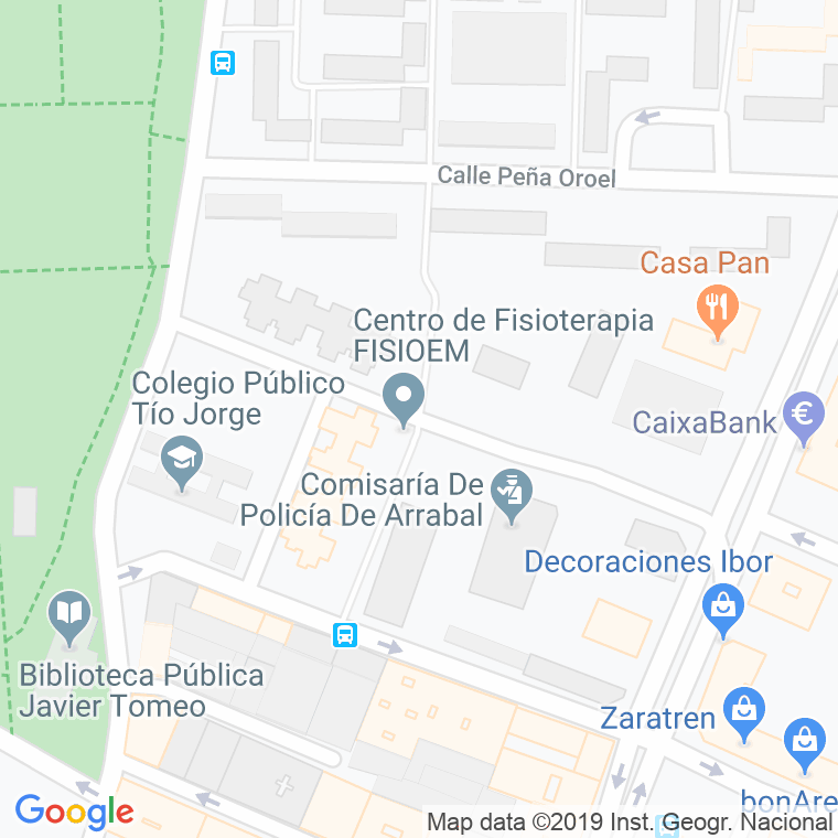 Código Postal calle Almadieros Del Roncal en Zaragoza