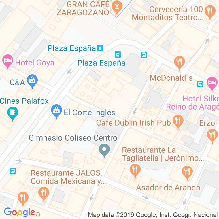 Código Postal calle Bodegones De Goya, Los, plaza en Zaragoza
