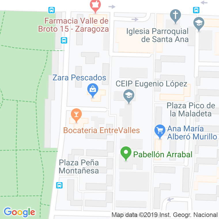 Código Postal calle Cañon De Anisclo en Zaragoza